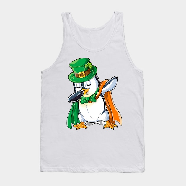 Dabbing Penguin St Patricks Day Men Leprechaun Irish Tank Top by Macy XenomorphQueen